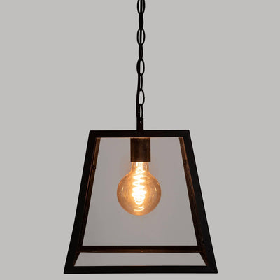 Lampa wisząca POE, 30 x 30 cm, szklany klosz