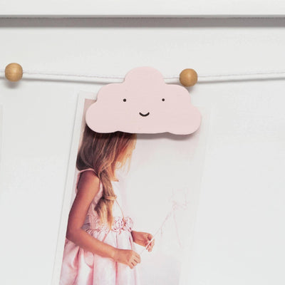 Ramka na zdjęcia z chmurkami, 42 x 22 cm, różowa