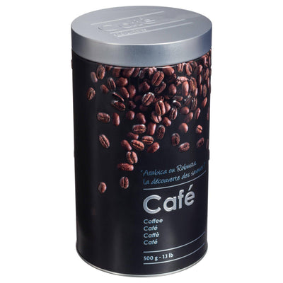 Puszka na kawę, 500 g, metal, czarna