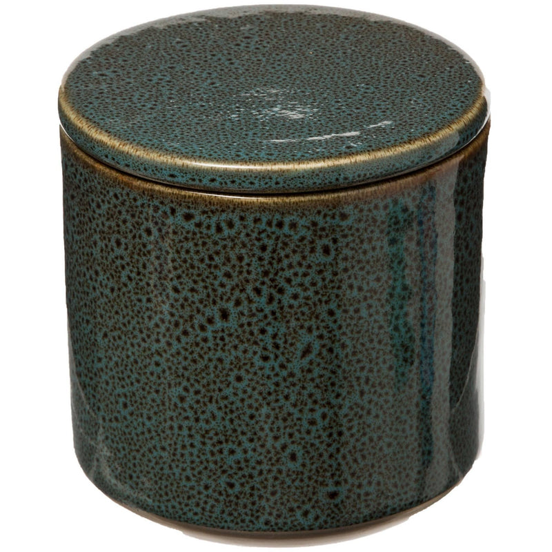Pojemnik na waciki GREEN HARMONY, Ø 10 cm, ceramika, zielony