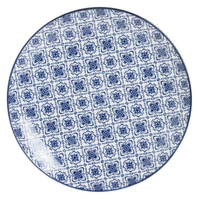Talerz obiadowy AL ZULA, Ø 27 cm, w niebieskie wzory