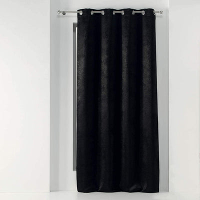 Zasłona zaciemniająca MARBREA, 135 x 240 cm, czarna z efektem marmuru