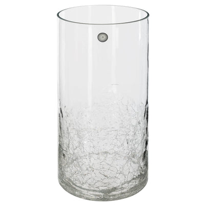 Wazon szklany z efektem popękanego szkła, wys. 30 cm