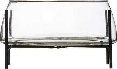 Wazon na metalowym stojaku, Ø 23 cm, czarny