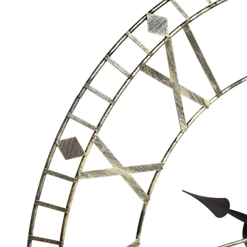 Zegar ścienny duży VINTAGE, Ø 77 cm, ażurowy