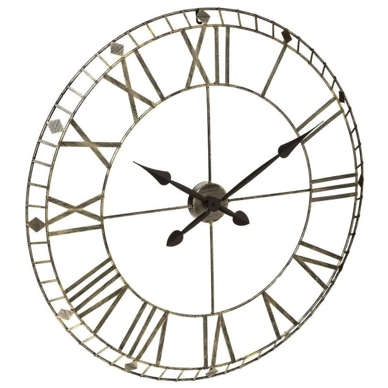 Zegar ścienny duży VINTAGE, Ø 77 cm, ażurowy