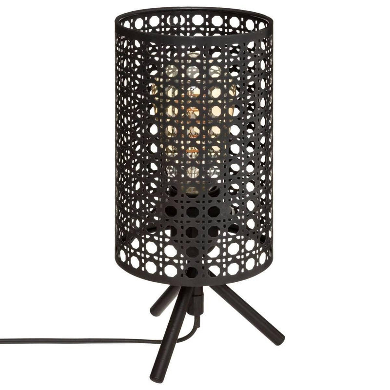 Lampa stołowa KATEL, z ażurowym kloszem, wys. 28 cm