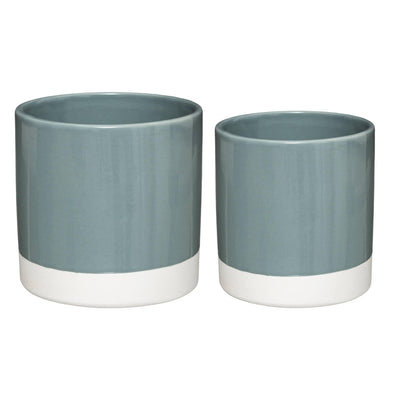 Doniczki ceramiczne MULTI, 2 sztuki, jasnoniebieskie