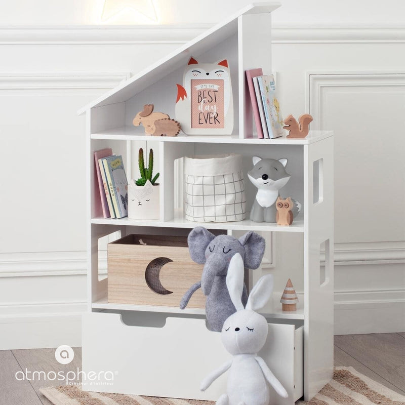 Biblioteczka dla dzieci, ze schowkiem na zabawki - EMAKO