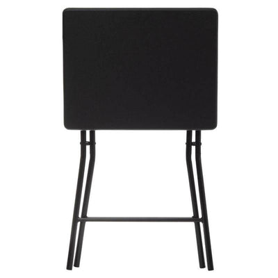 Składany stolik, 48 x 38 cm, metalowa konstrukcja, czarny
