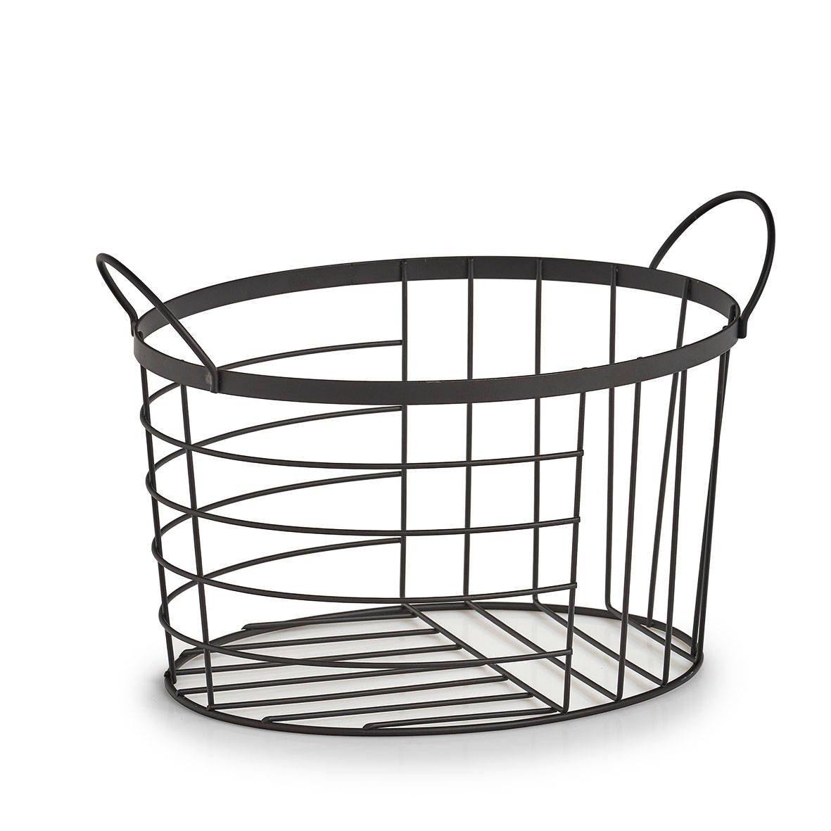 Koszyk metalowy czarny, 35 x 23,5 x 23 cm, ZELLER