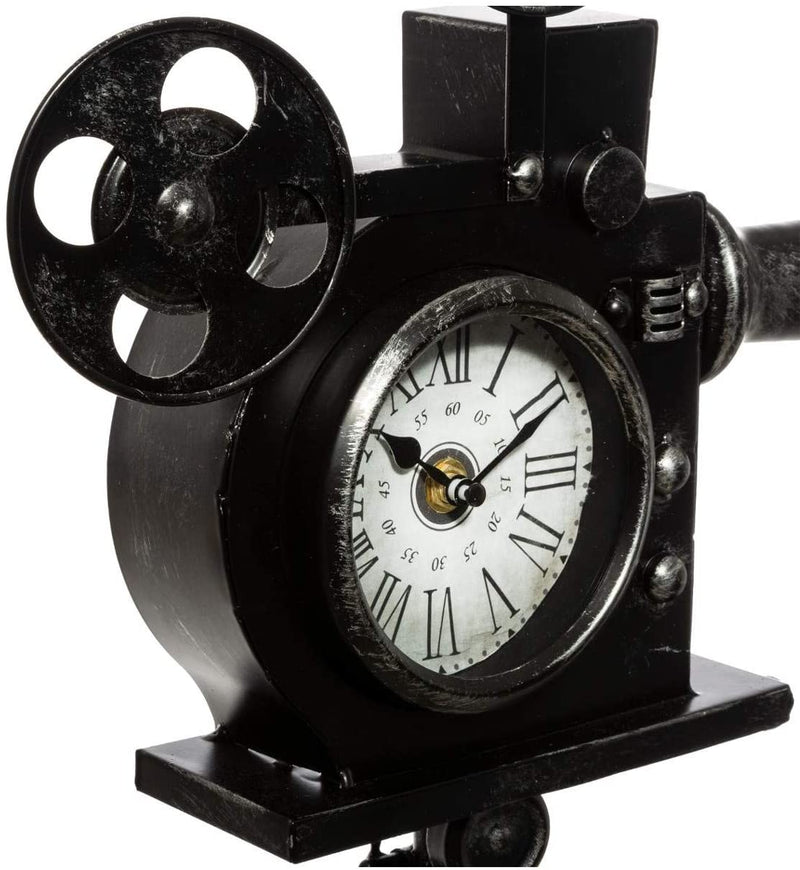 Zegar dekoracyjny na trójnogu KAMERA, wys. 51,5 cm