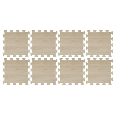 Mata piankowa puzzle, 8 elementów, 50 x 50 cm, wzór drewna