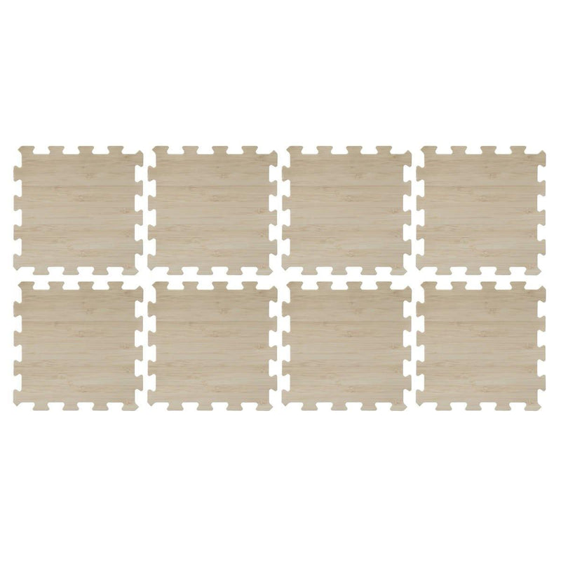 Mata piankowa puzzle, 8 elementów, 50 x 50 cm, wzór drewna