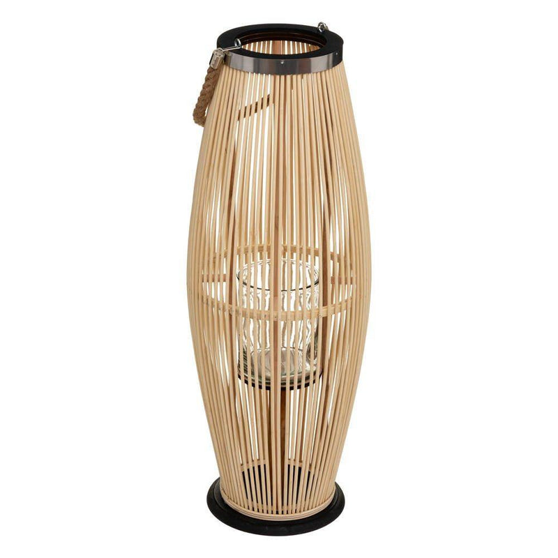 Lampion bambusowy duży, Ø 27 x 73 cm, z uchwytem ze sznura