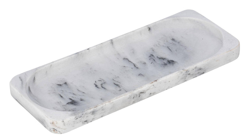 Półka łazienkowa DESIO, polyresin imitujący marmur, biała, Wenko