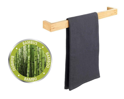Wieszak na ręczniki BAMBUSA, bambusowy, jasny brąz, 60 x 9 x 5 cm, WENKO