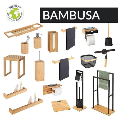 Półka łazienkowa BAMBUSA, bambusowa, brązowa, 40 x 9 x 5 cm, Wenko