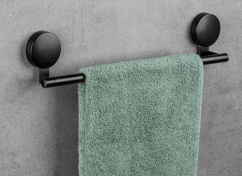 Wieszak łazienkowy na ręczniki PAVIA Static-Loc, czarny, Wenko