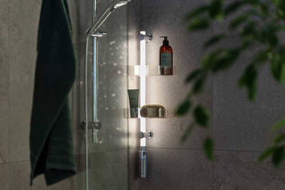 Półka pod prysznic bez wiercenia Power-Loc, podświetlenie LED, WENKO
