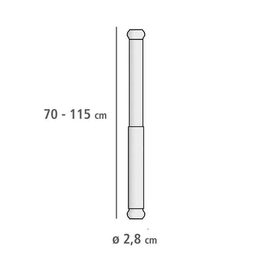 Teleskopowy drążek prysznicowy LUZ, Ø 2,8 cm, 70-115 cm, WENKO