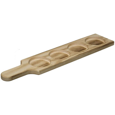 Szklane miseczki na przekąski Arha na drewnianej tacce, Ø 9,3 cm