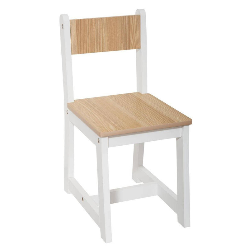 Stolik z krzesełkami dla dzieci, z miejscem na zabawki, biało-brązowy