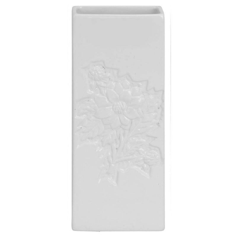 Nawilżacz powietrza ceramiczny, biały z motywem kwiatowym