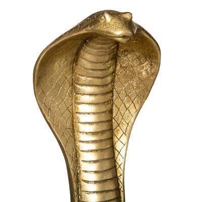 Dekoracyjna figurka z polyresinu COBRA, złota, 36 cm