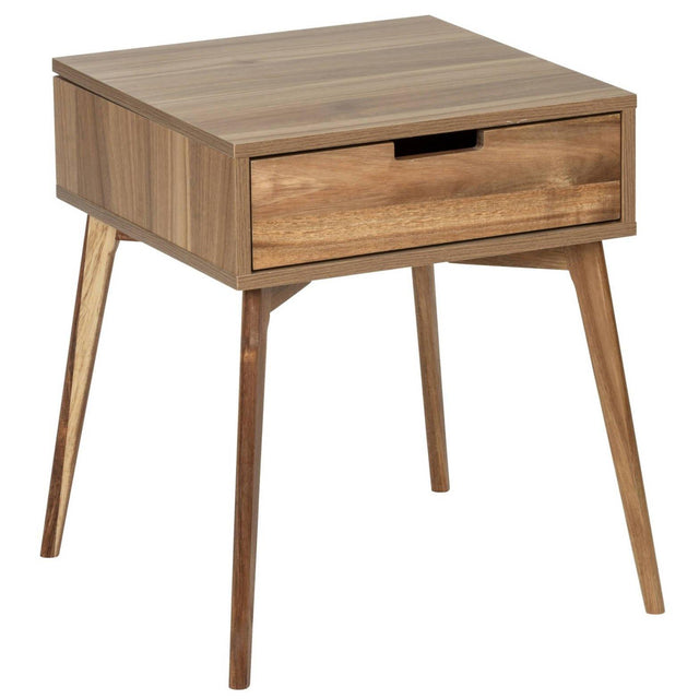 Mini komoda, stolik pomocniczy z szufladą, drewno olchowe, WENKO