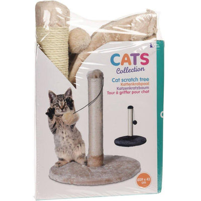 Drapak dla kota z pomponem do zabawy, 43 cm