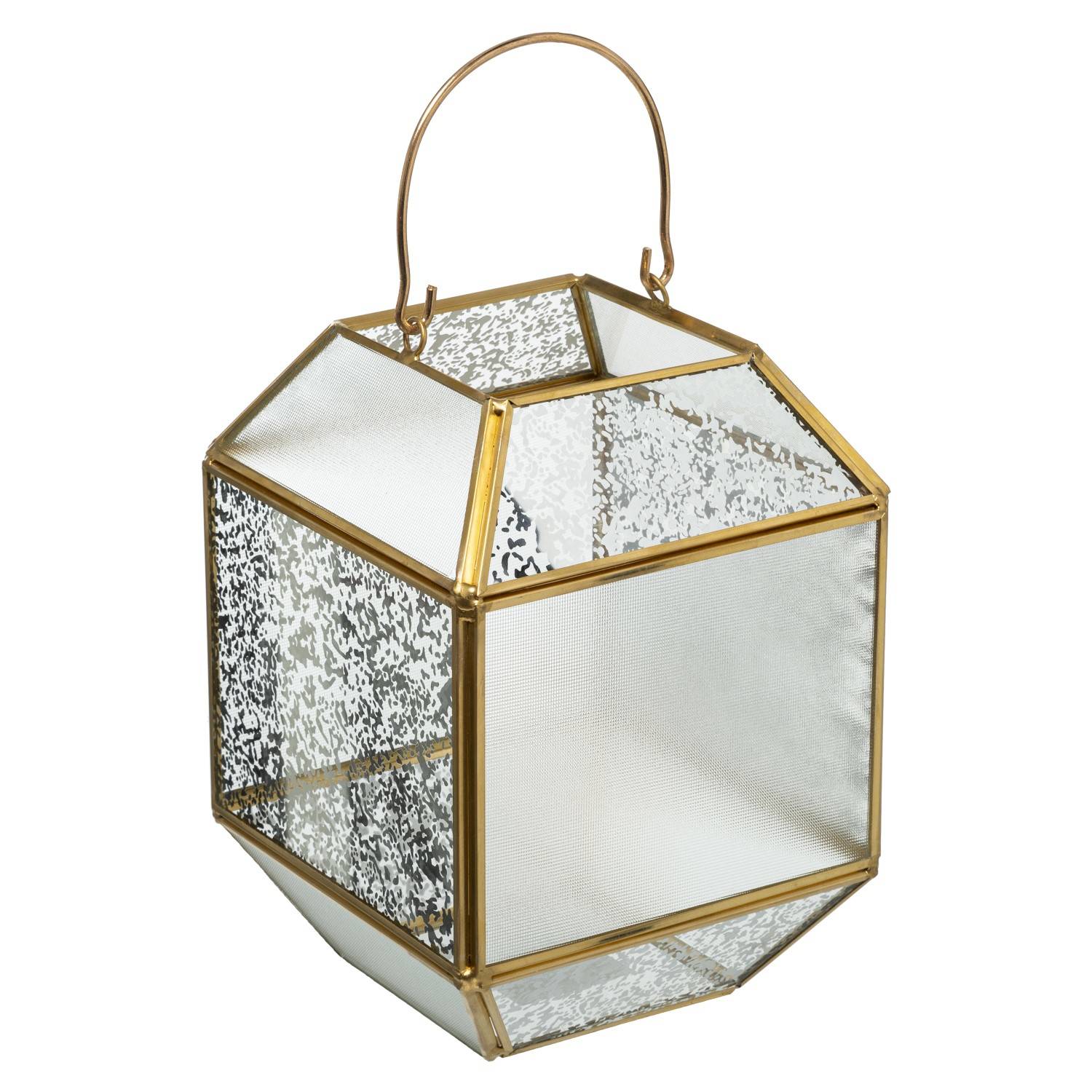 Szklany lampion, 14 x 14 x 20 cm