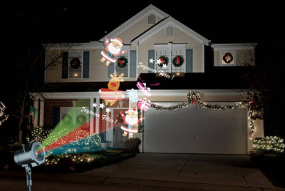 Projektor LED z animowaną dekoracją świąteczną