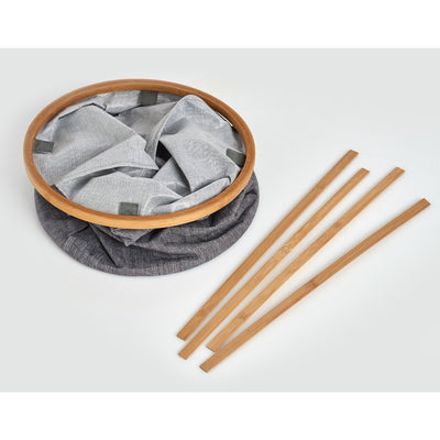 OUTLET Kosz na pranie z bambusową obręczą, 50 L