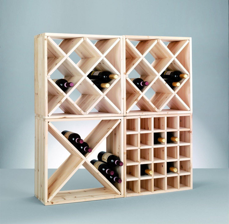 OUTLET Drewniany stojak na wino, 24 butelek,ZELLER