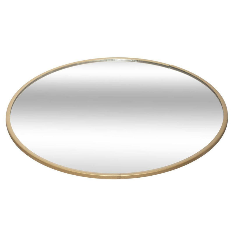 Lustrzana podkładka pod świece w kształcie koła, złota, Ø 20 cm