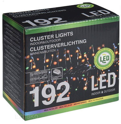 Kolorowe lampki choinkowe LED MULTIKOLOR, energooszczędne - 192 sztuki w komplecie