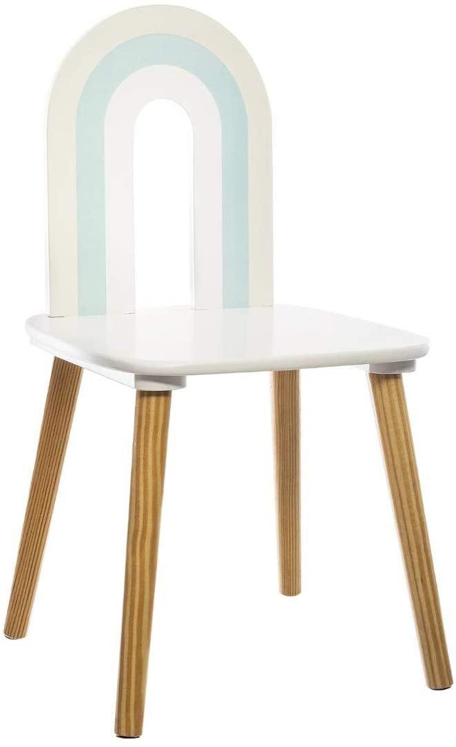 OUTLET Krzesło dziecięce TĘCZA, biało-niebieskie