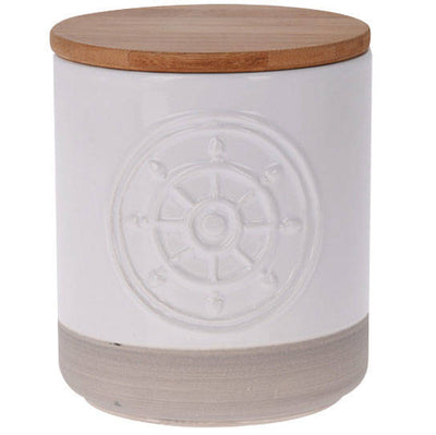 Kamienny pojemnik z bambusową przykrywką, Ster, Ø 12 cm