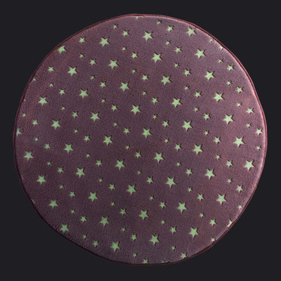 Okrągły dywanik w gwiazdki fluorescencyjne FLUO NIGHT, Ø 90 cm
