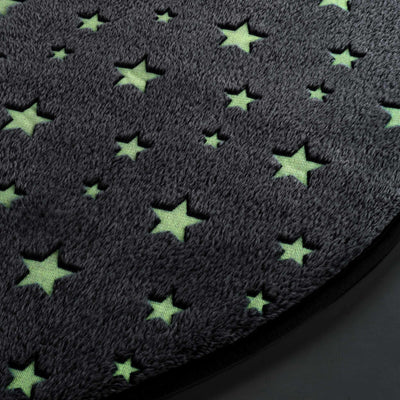Okrągły dywanik w gwiazdki fluorescencyjne FLUO NIGHT, Ø 90 cm
