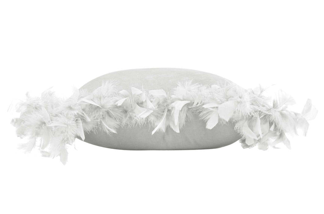 Ozdobna poduszka z piórami MARLINA, 40 x 40 cm