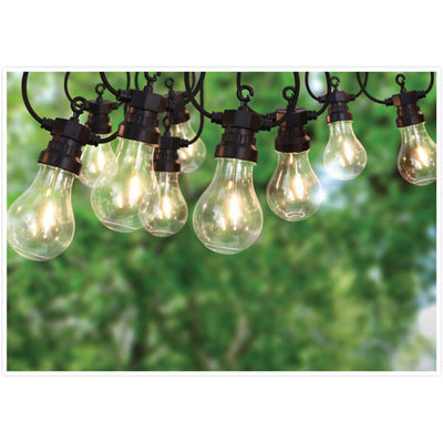 Girlanda ogrodowa z 20 lampkami LED w kształcie żarówek