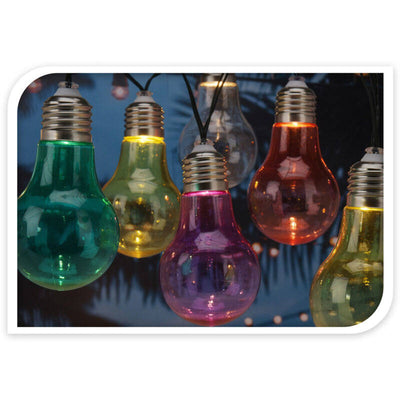 Girlanda ogrodowa PARTY, solarna, 10 lampek w kształcie żarówki