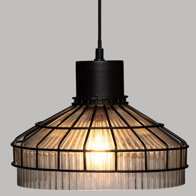 OUTLET Lampa wisząca DRUCIANA czarna 30 cm STYLOWA