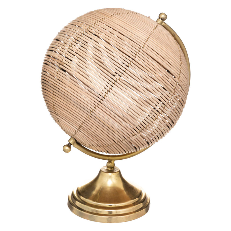 Globus ozdobny z rattanu, Ø 19 cm