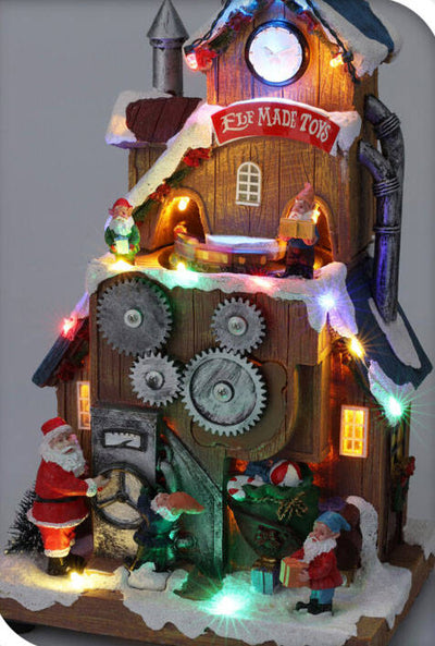 Ozdoba świąteczna FABRYKA PREZENTÓW, z oświetleniem LED, 18 cm