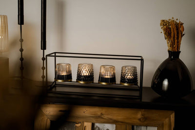 Nowoczesny świecznik stołowy, 38 x 13 cm