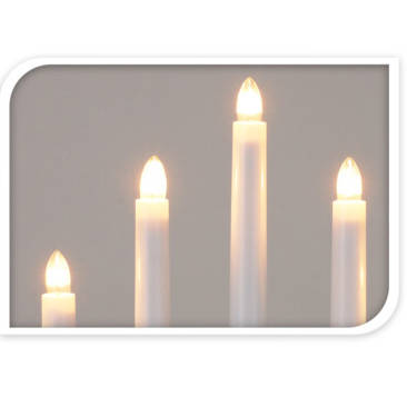 Świeczniki świąteczny z 7 świecami LED, drewniany, 40 cm