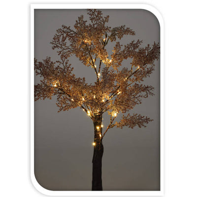 Drzewko świąteczne z ośnieżonymi liśćmi, LED, 60 cm